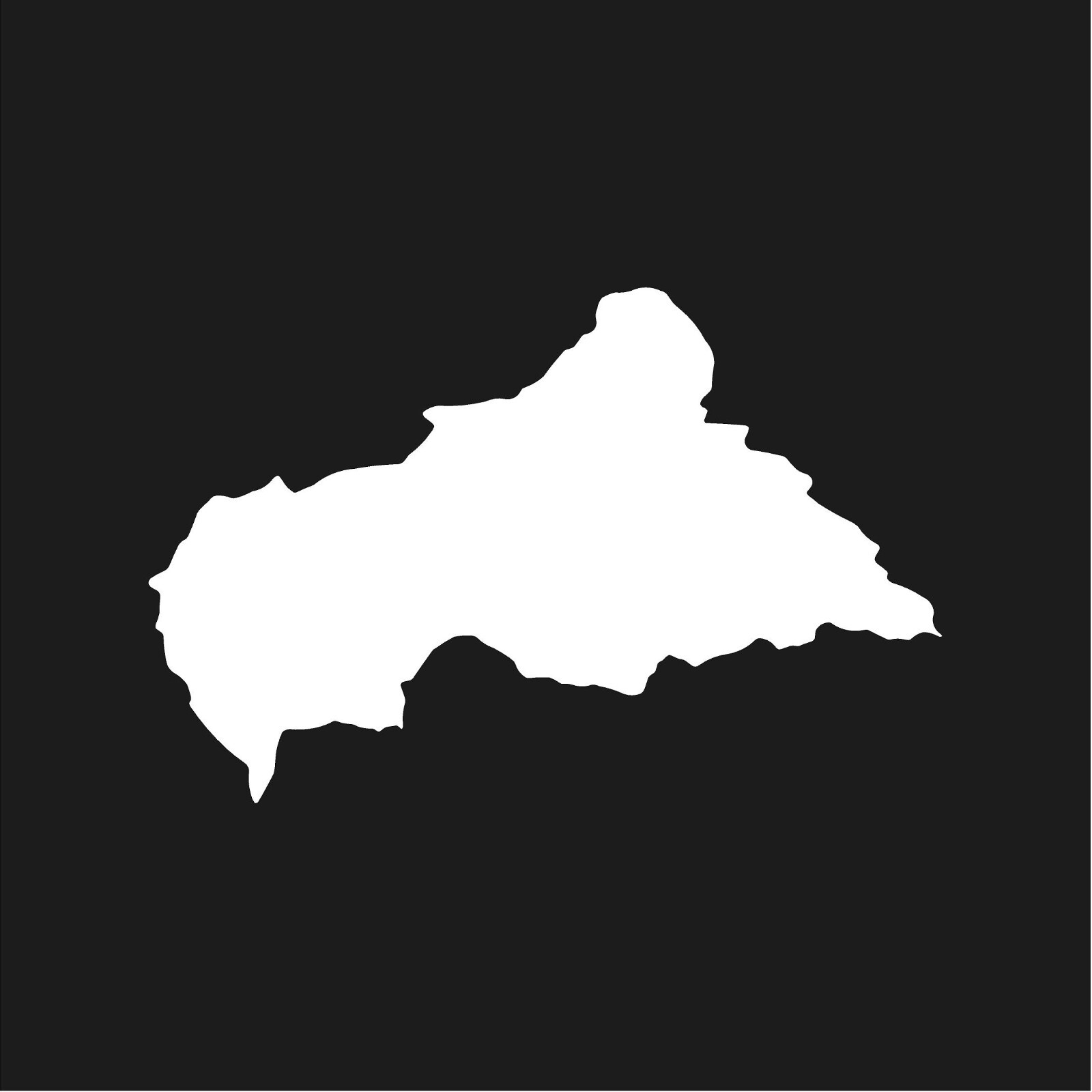 Central African Republic country outline Vinyl Decal Window Laptop Sticker