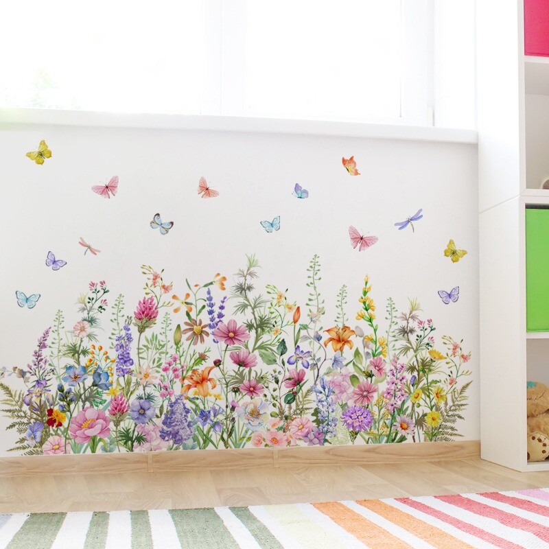 Wall Stickers Clings Decals Home Decor PVC Floral Flower Butterfly Art Bedroom
