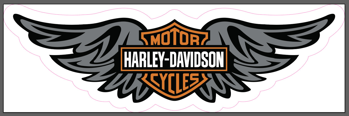 Harley Davidson Wings Vinyl Sticker – Waterproof & UV Resistant Decal