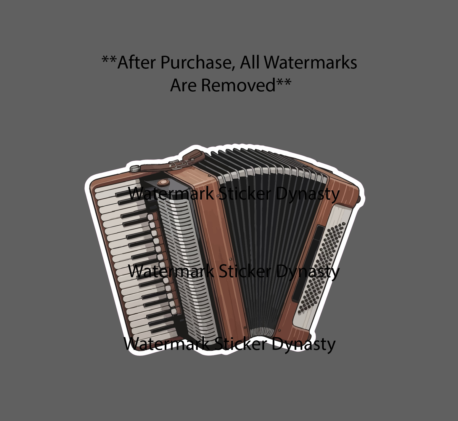Accordion Sticker Waterproof Decal Music Instrument Band German Mexico Gift NEW