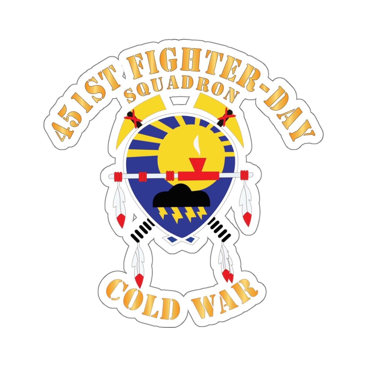 Kiss-Cut Stickers – 451st Fighter-Day Squadron – Cold War X 300