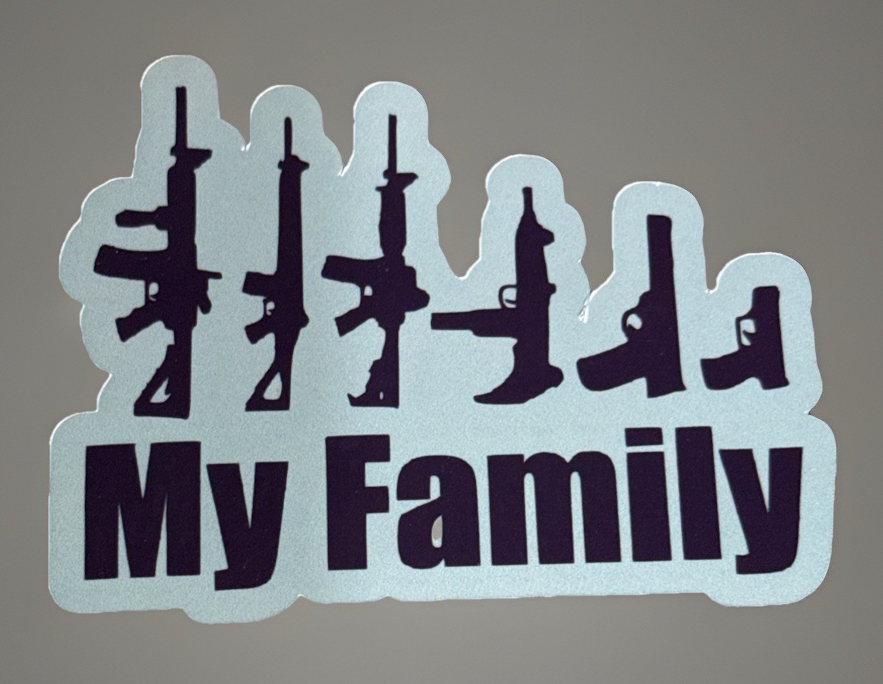 My Family Guns Military Rifle Sticker Army Custom 3” *DONATION 22 UNTIL NONE*