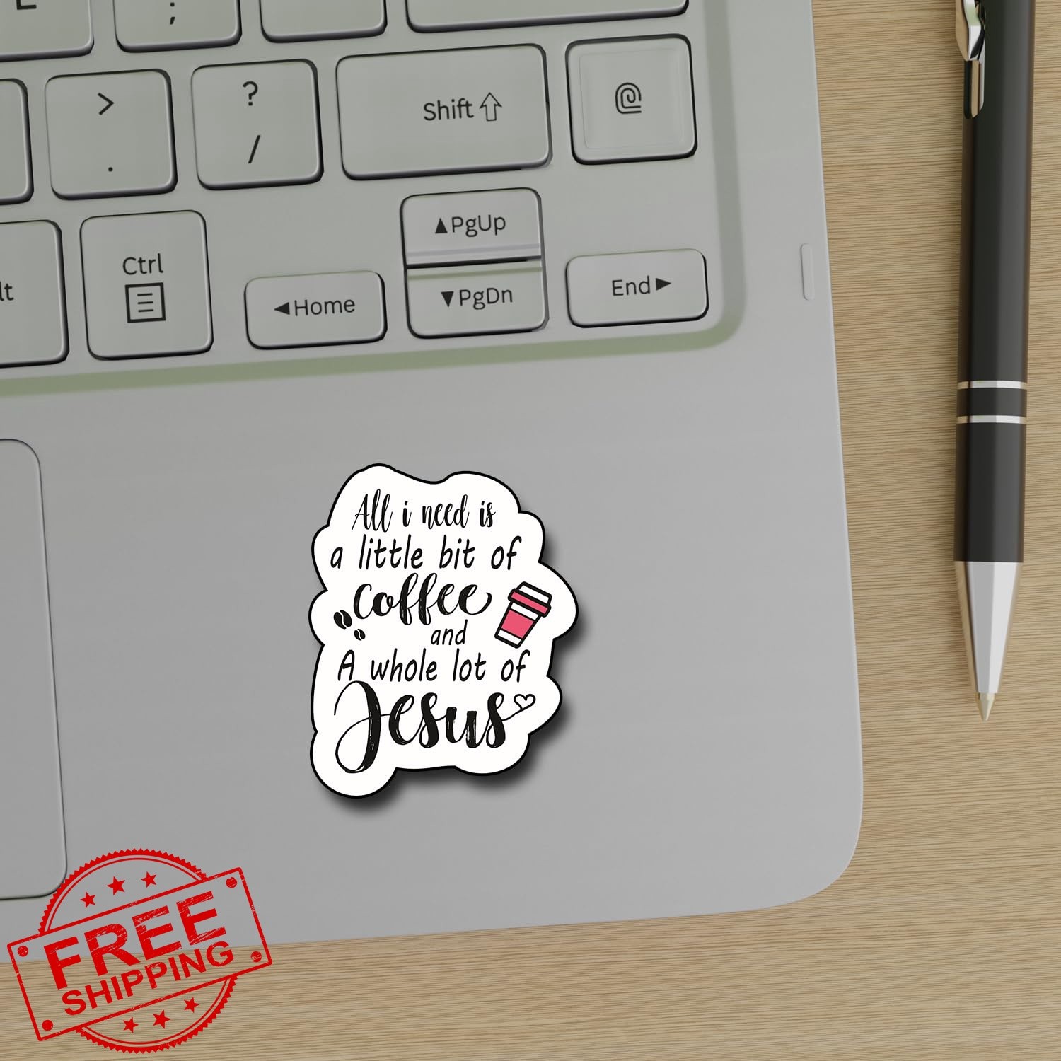 CATRACOS Coffee Jesus Sticker 3PC 2.5×3 Inch