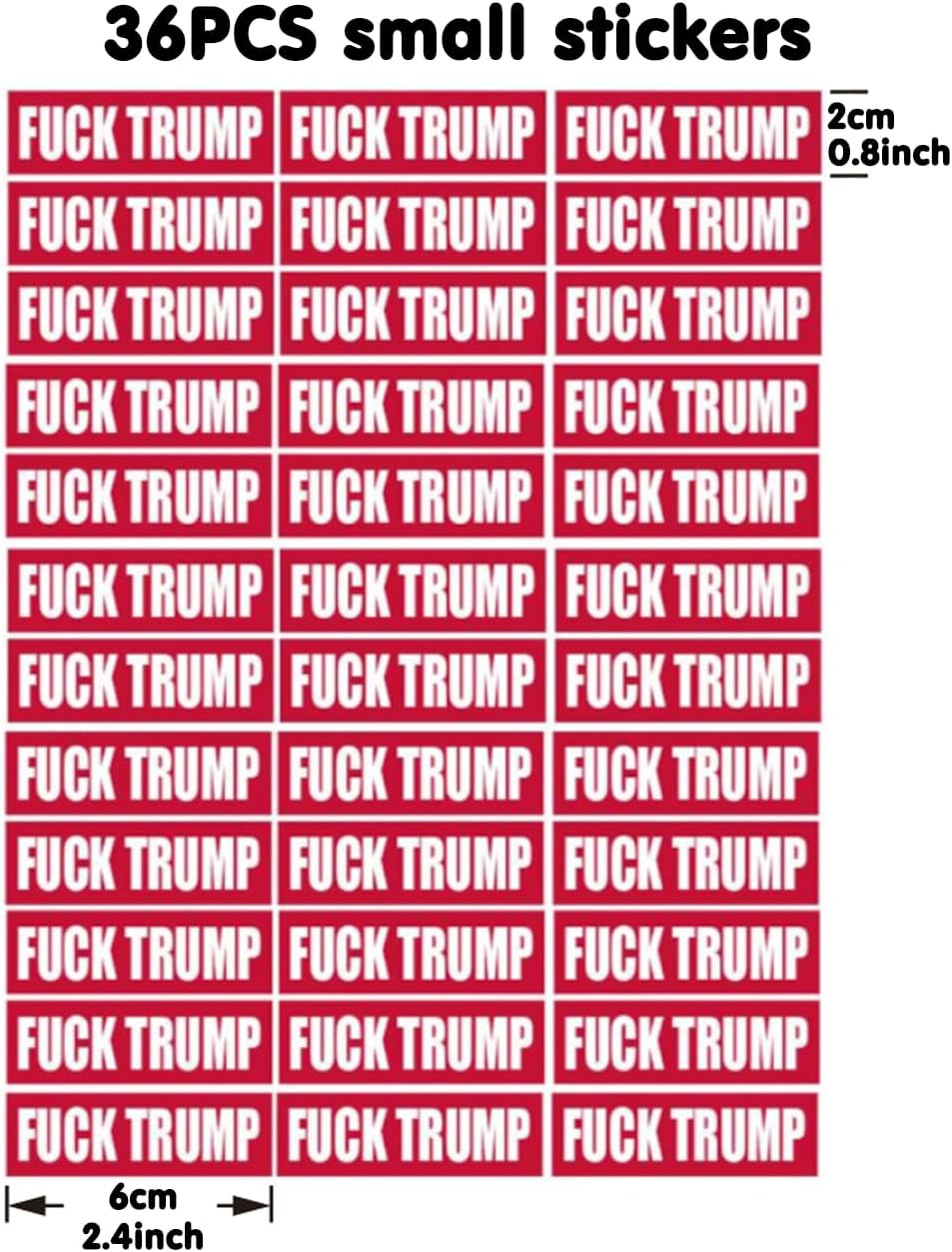 36Pcs 2.5 Inch Protest Stickers, Vinyl Decals for Laptop, Water Bottle, Car, Not