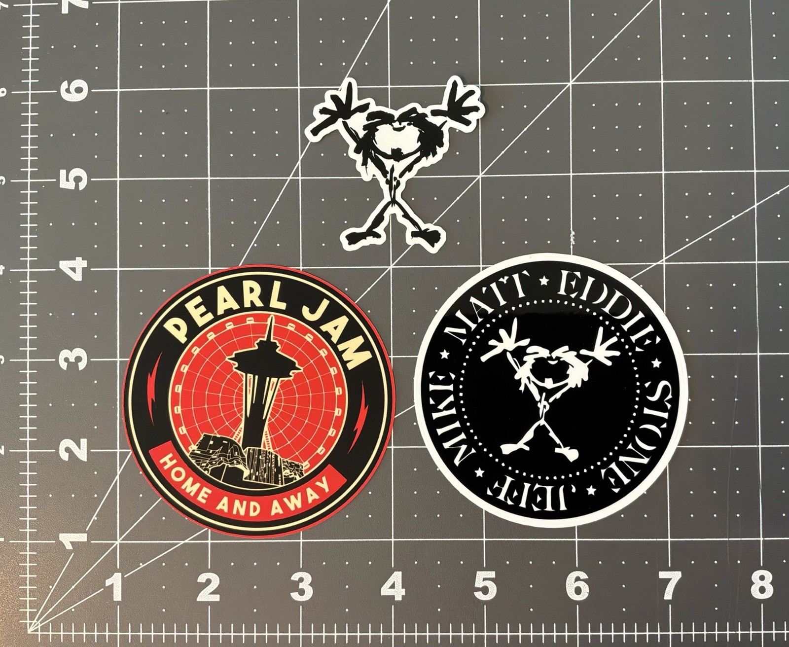 Pearl Jam Stickers 3 Sticker Lot 4