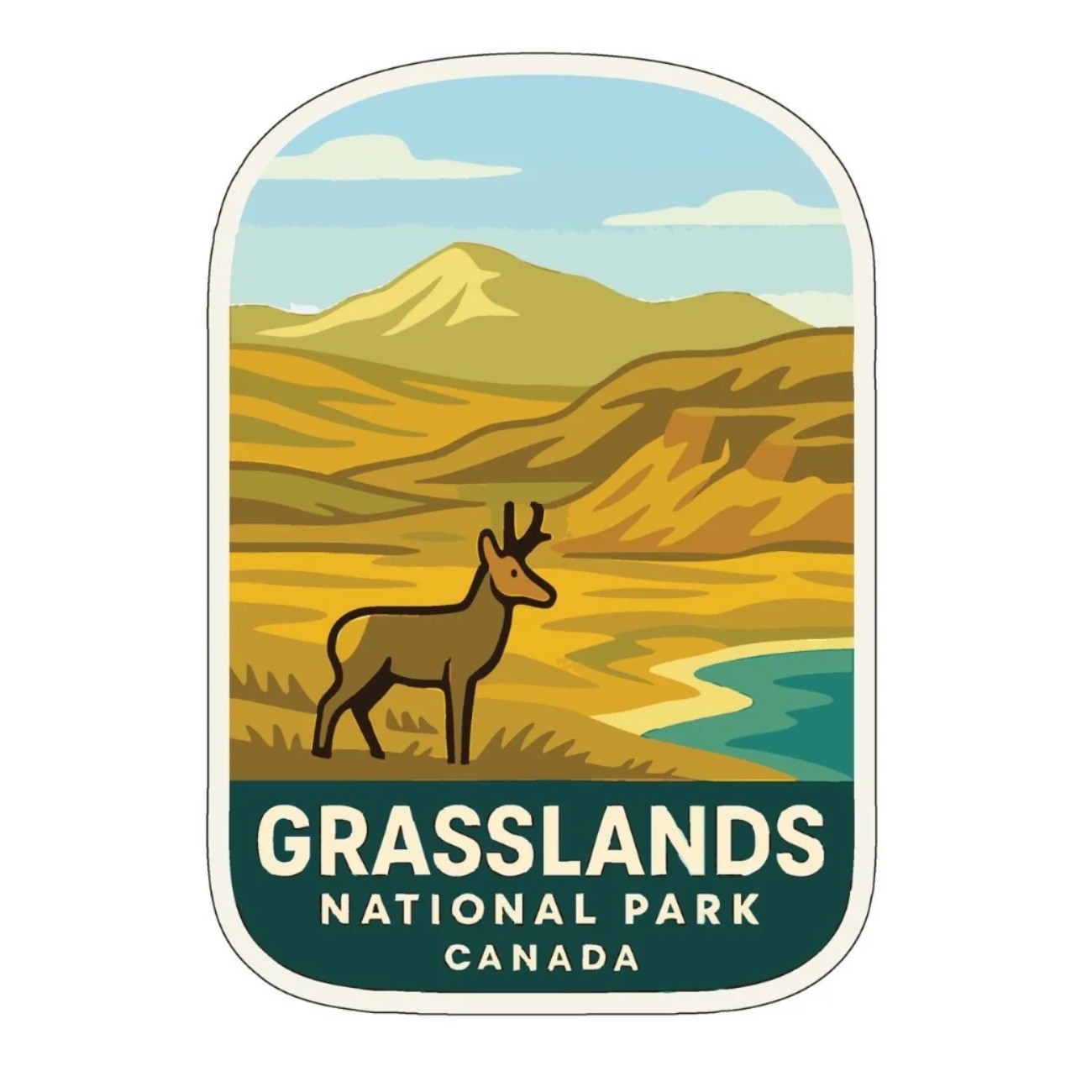 Grasslands Canada Iron On Heat Transfer Vinyl HTV Die-Cut World National Parks
