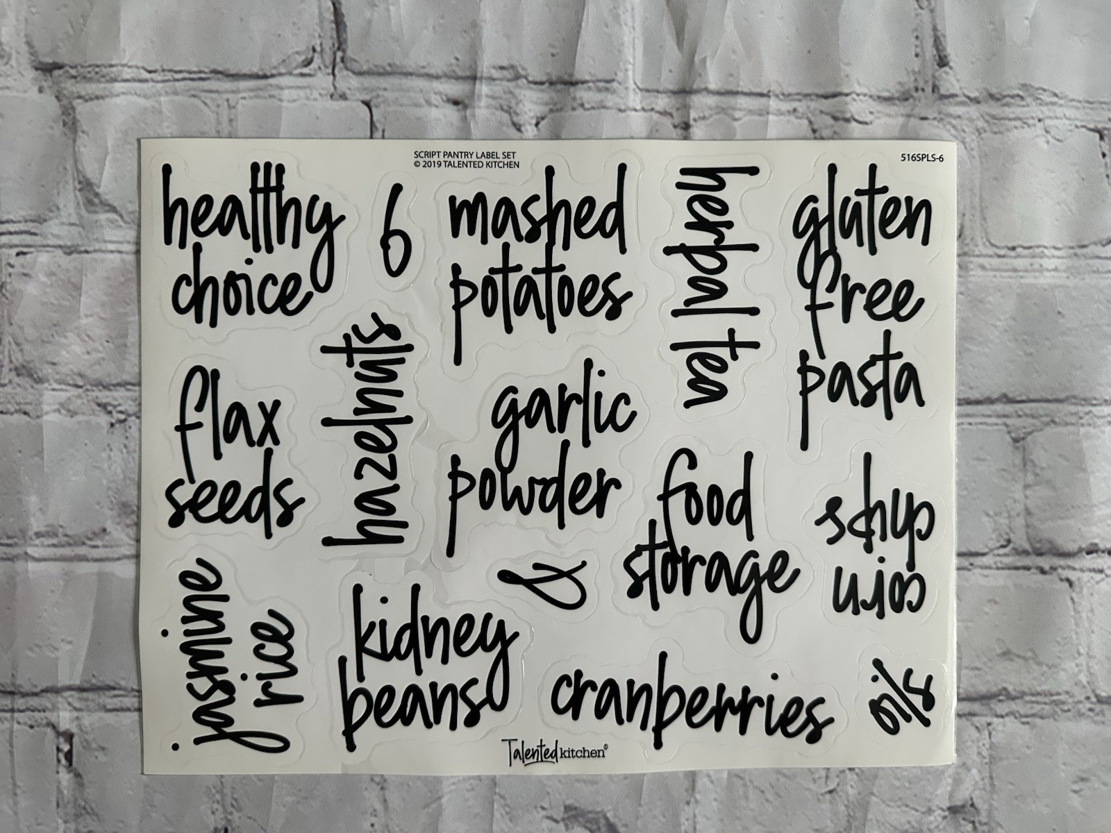 Talented Kitchen Pantry Labels for Food Containers Jar & Bin Labels Organization