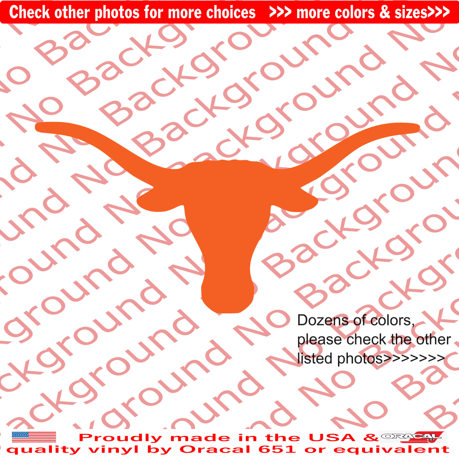Texas Lone Star Longhorns Vinyl Decal Die Cut Animal Sticker for Window AM037