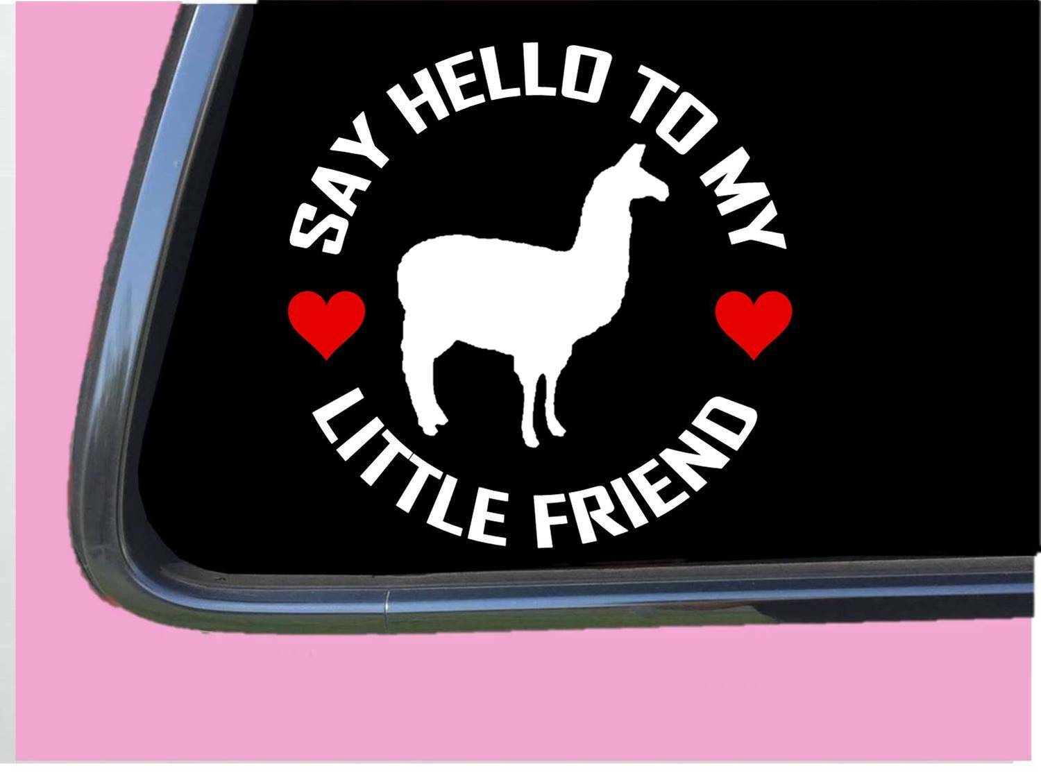 Llama my Little Friend TP 1131 vinyl 6" Decal Sticker suri alpaca kria
