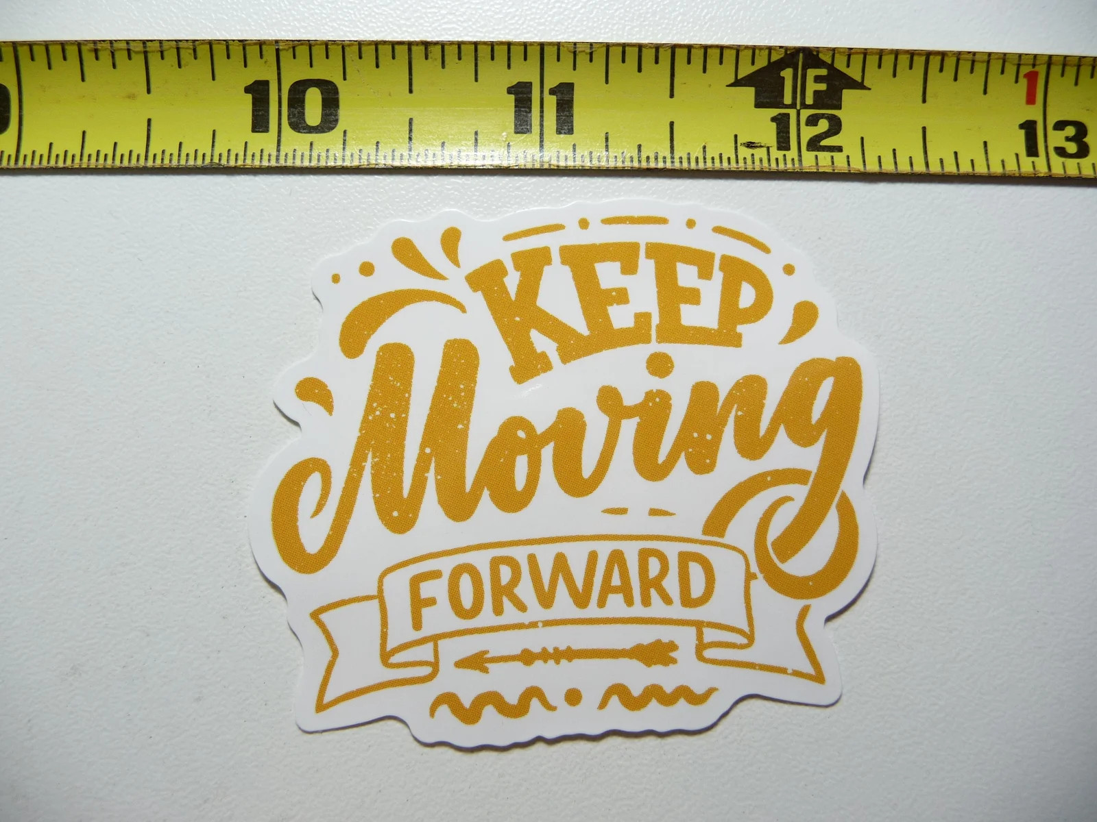 KEEP MOVING FORWARD SMALL STICKER DECAL EXERCISE WEIGHTS FITNESS WEIGHTLIFTING