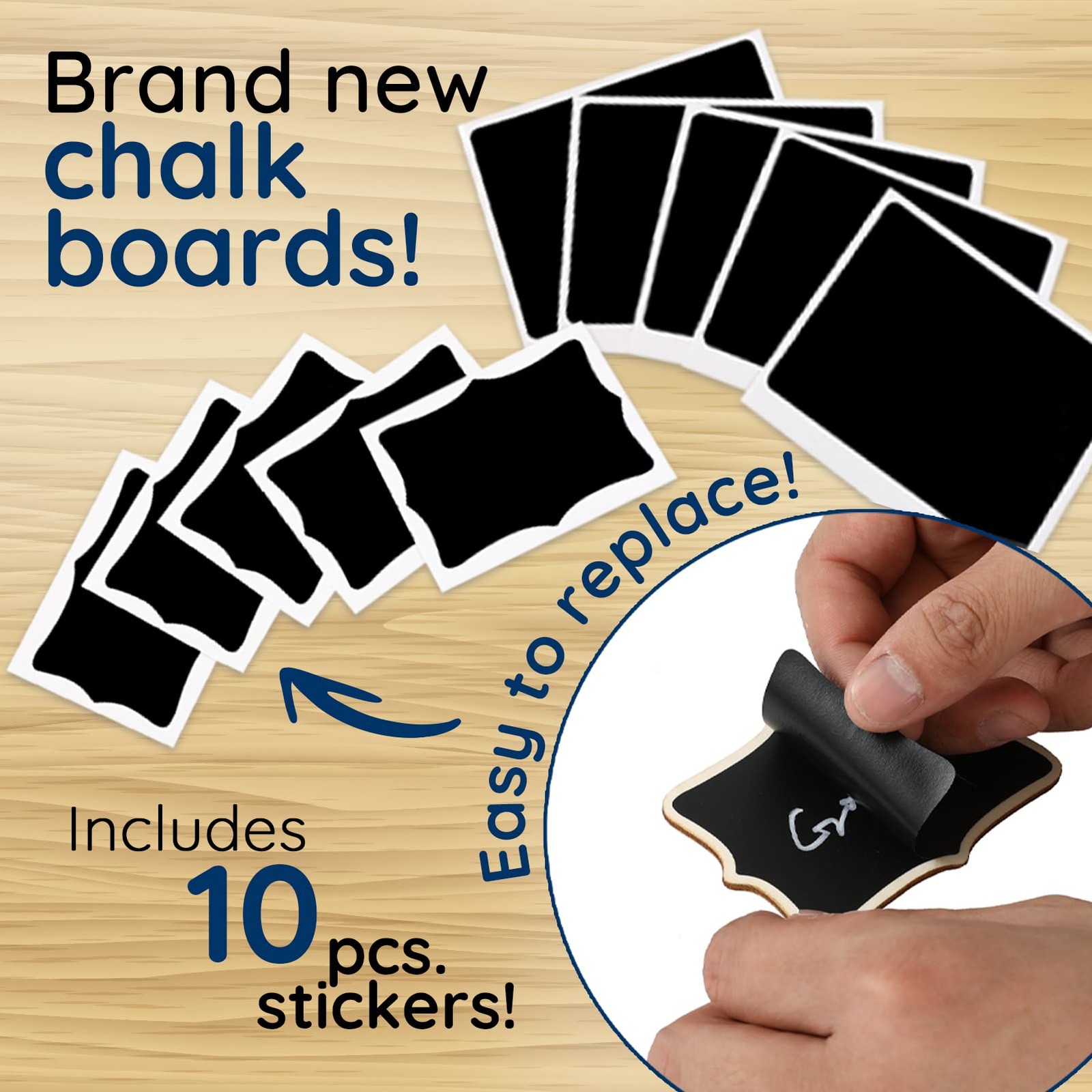 Mini Chalkboard Signs, 20 Pack Framed Small Chalk 4 inches by 3 inches, Black