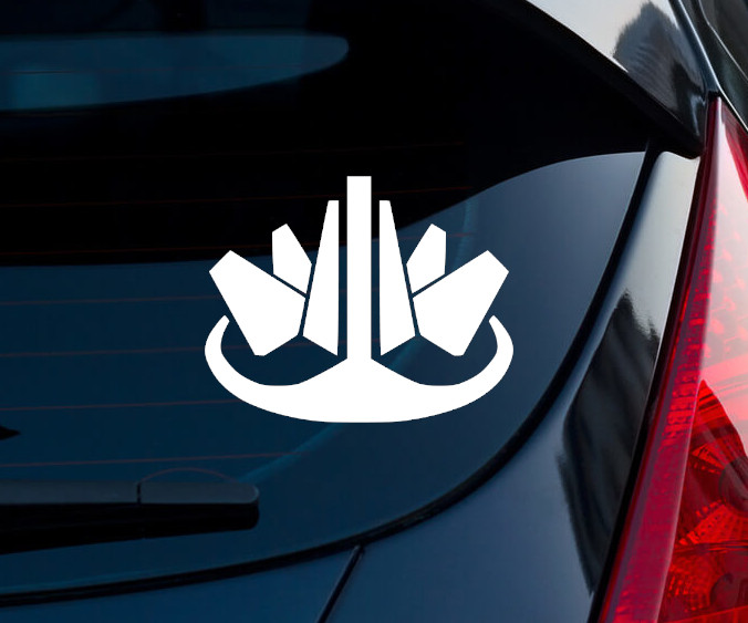 Cephalon Simaris Warframe Matte White Indoor/Outdoor Vinyl Decal 5.6"x4.5"