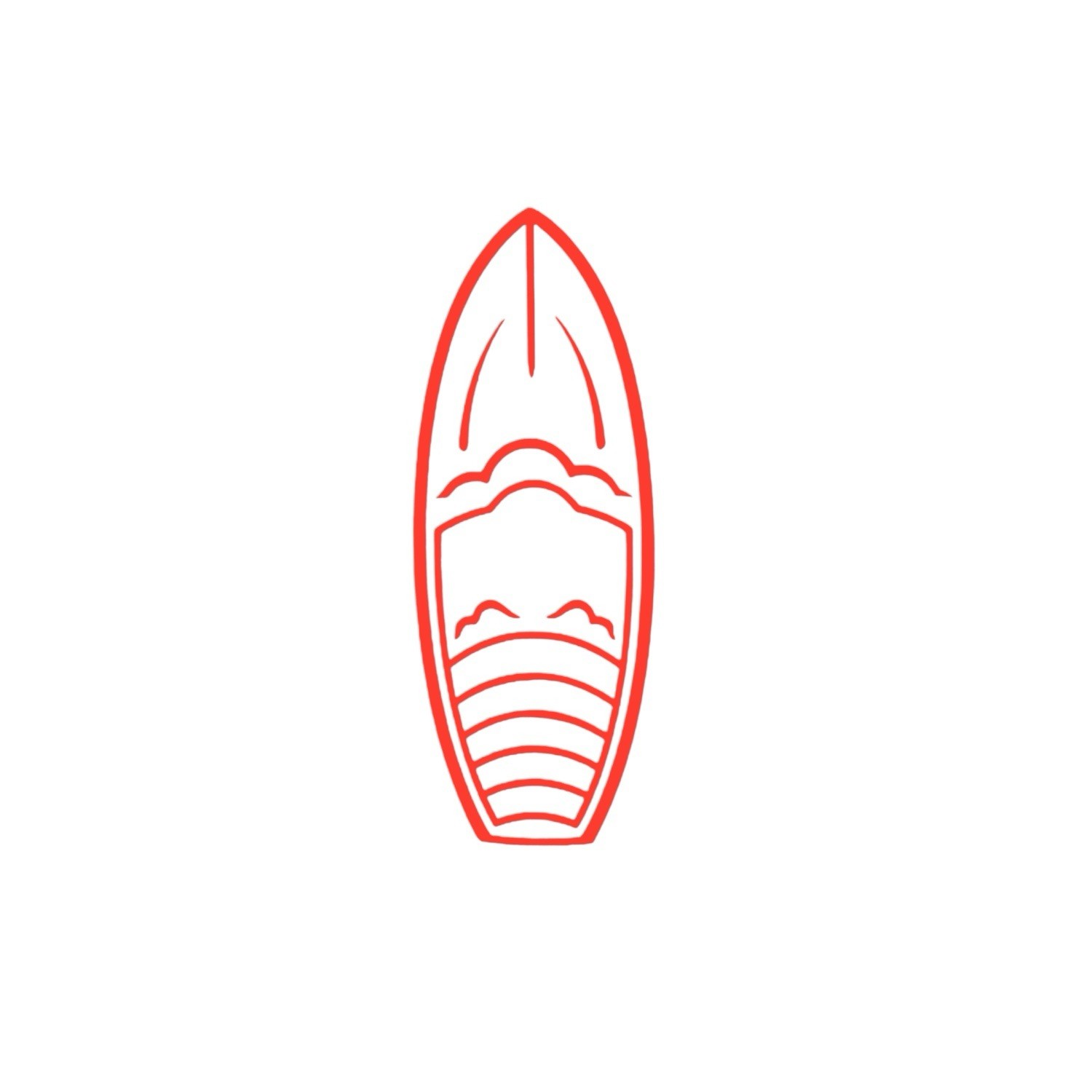Surfboard Vinyl Decal for car Windows Laptops Any Smooth Surface design #17