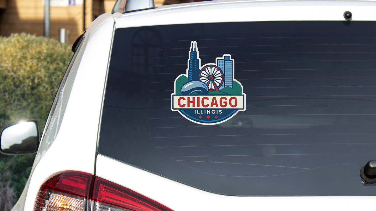 Chicago Sticker Decal Vinyl Die-Cut City Skyline Landmark Design