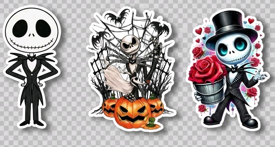 Jack Skellington Sticker Decal Phone Laptop PICK ONE