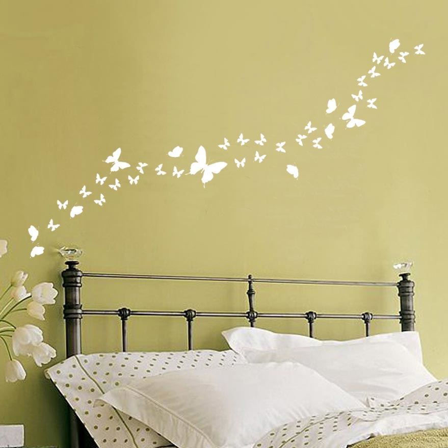 Up to 53 Butterfly Bedroom Bathroom Kitchen Wall Art Stickers Kids Decals 4Sizes