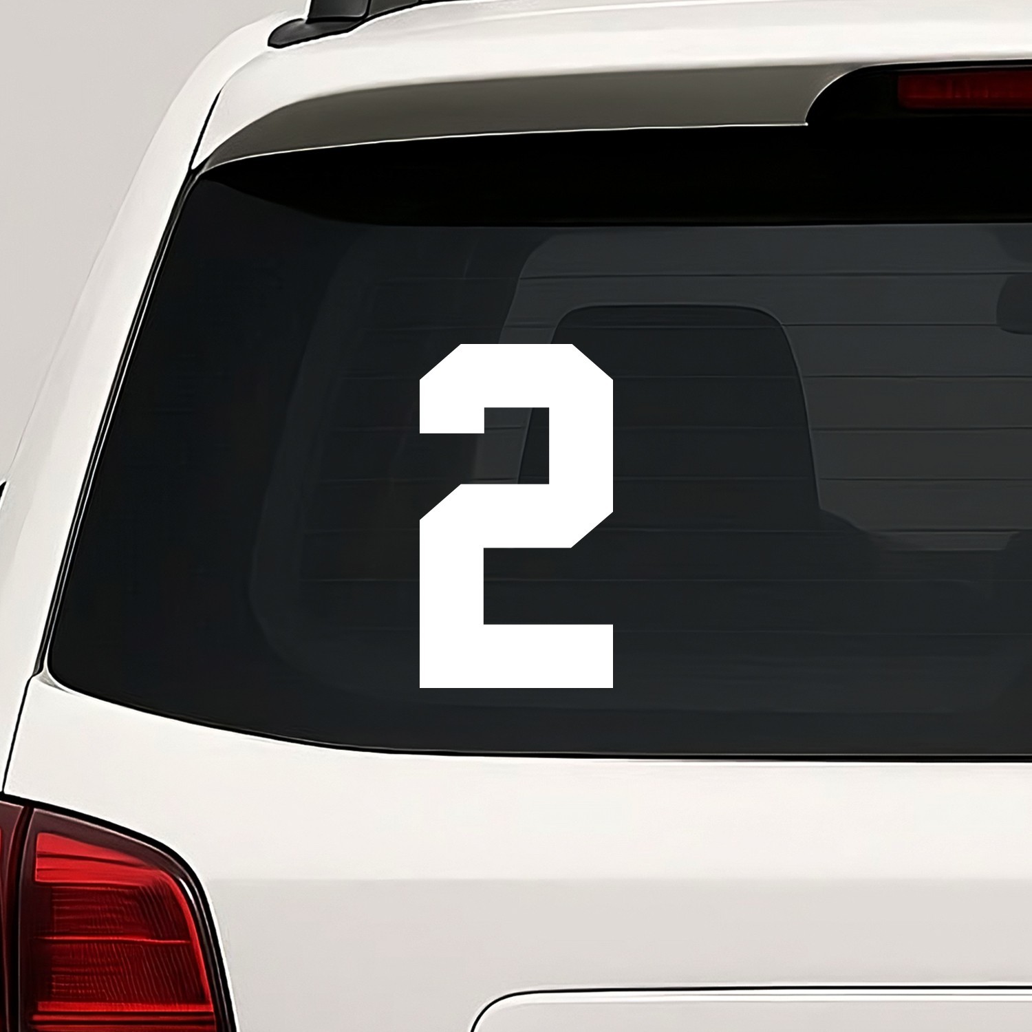 Number Two 2 Vinyl Die Cut Decal Sticker – Jersey Sport Athlete