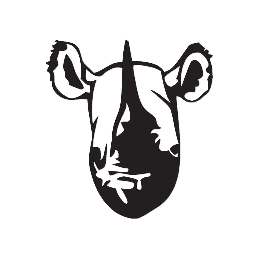 Rhino Head Rhinoceros – Vinyl Decal Sticker – Multiple Colors & Sizes – ebn2352