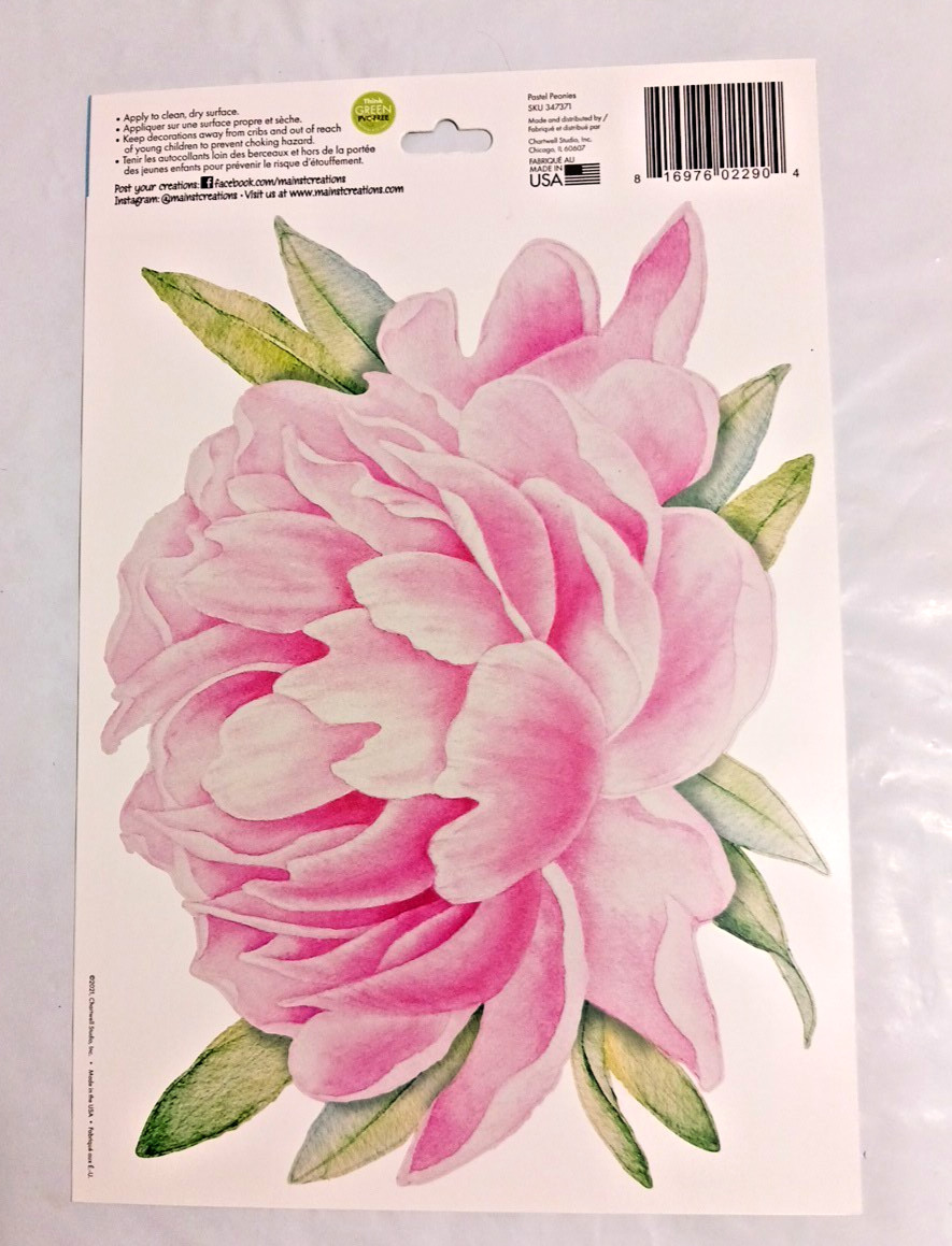 Large flower wall decal lot of 6 packs decals stickers floral decoration. peel +