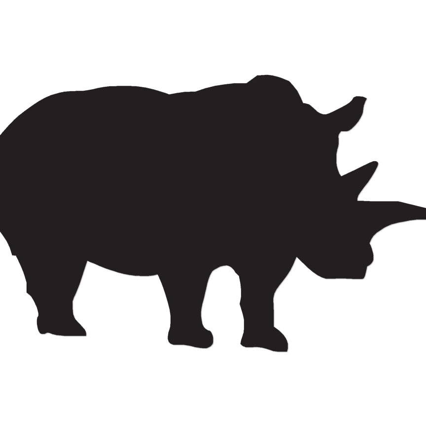 Rhino Rhinoceros – Vinyl Decal Sticker – Multiple Color & Sizes – ebn571