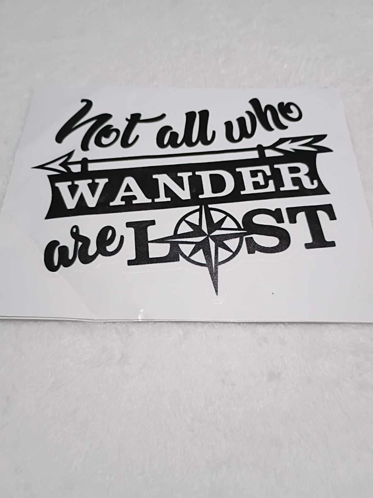 2 pack Not All Those Who Wander are Lost Stickers Decals, 5.5×7 Inches