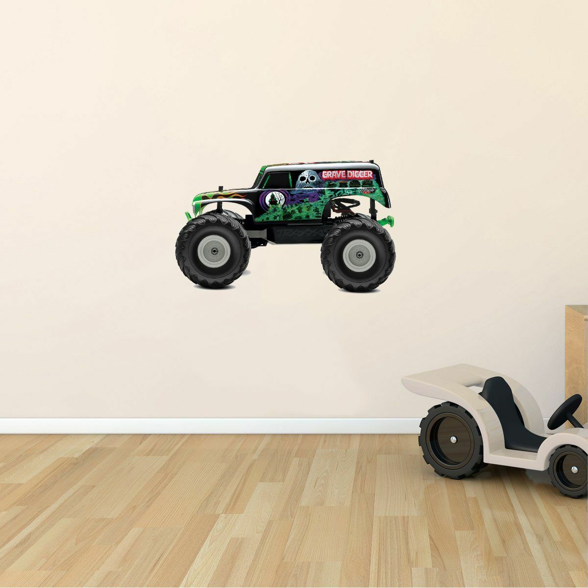 Vinyl Kids Bedroom Living Room Monster Truck Grave Digger Design Wall Art Decal