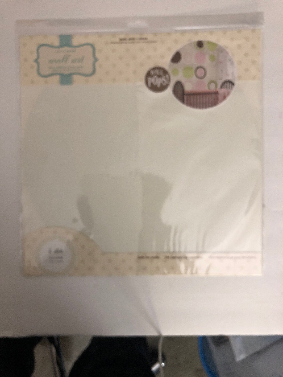 WallPops! Brewster Home Fashions WPD98817-4 Pcs 13” Ivory/White Dots-RARE-SHIP24