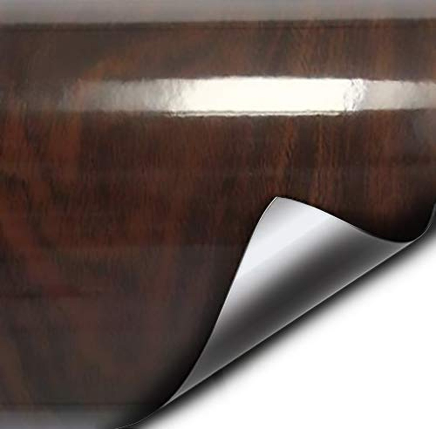 VViViD Dark Brown Cedar High Gloss Wood Grain Faux Finish Textured Vinyl Wrap…