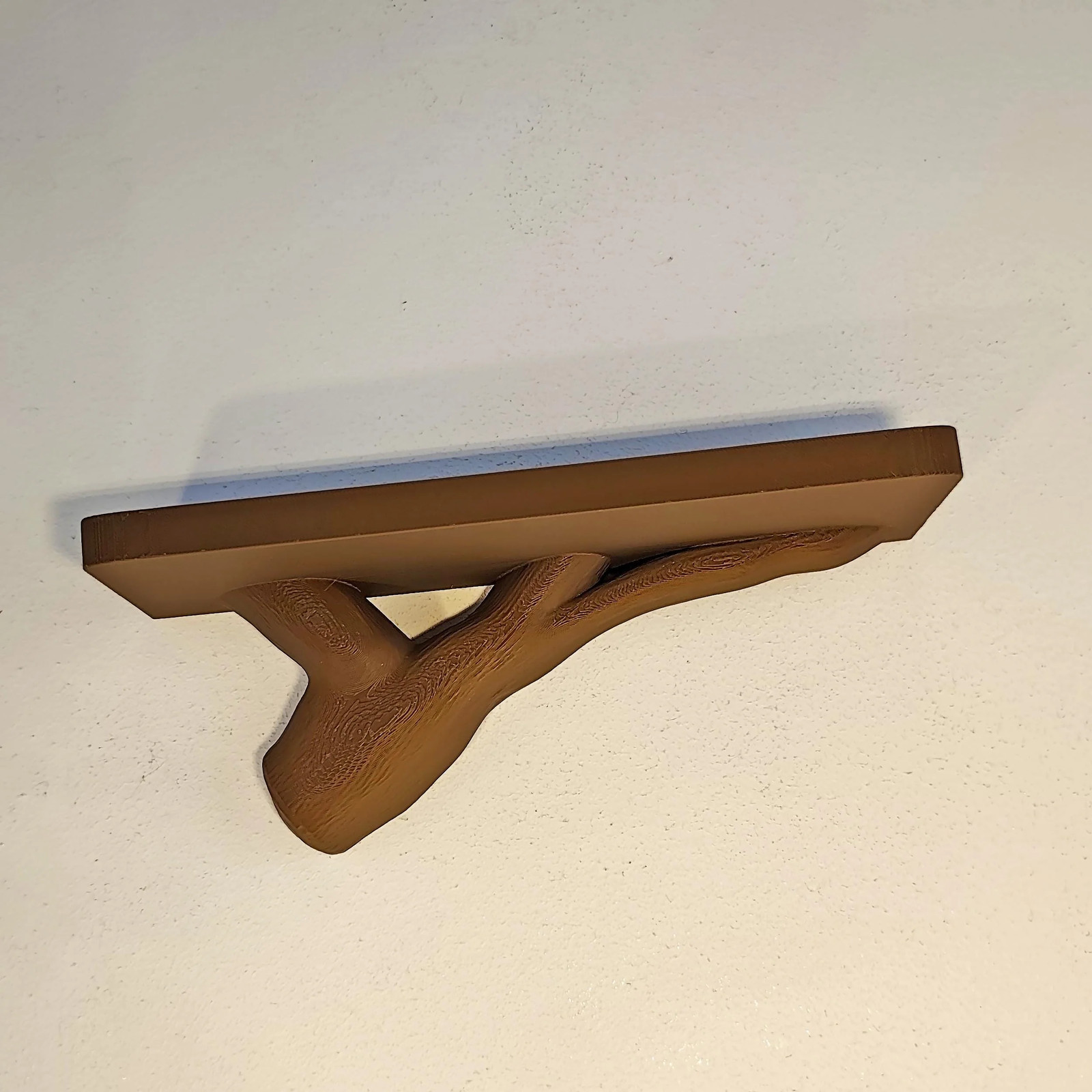 Dark Wood Wall Shelf | Tree Branch Floating Shelf | Modern Nature Decor