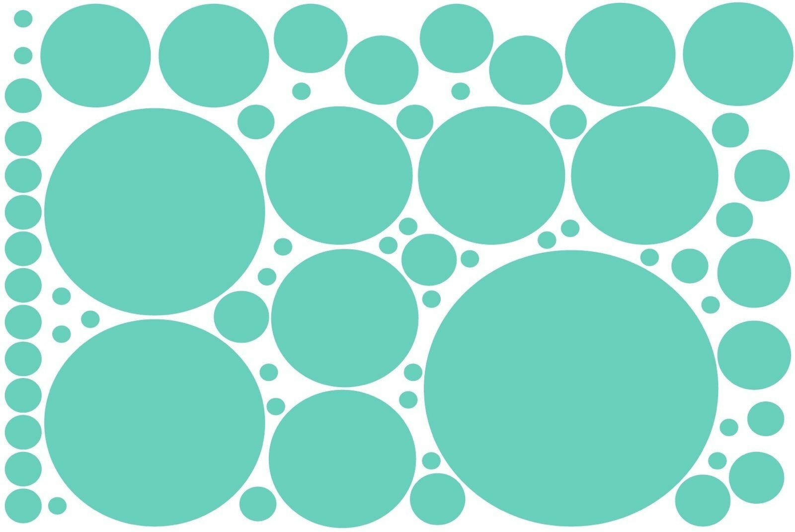 Rapid Vinyl 69 Random Various Sized Polka Dot Vinyl Decal Stickers Removable