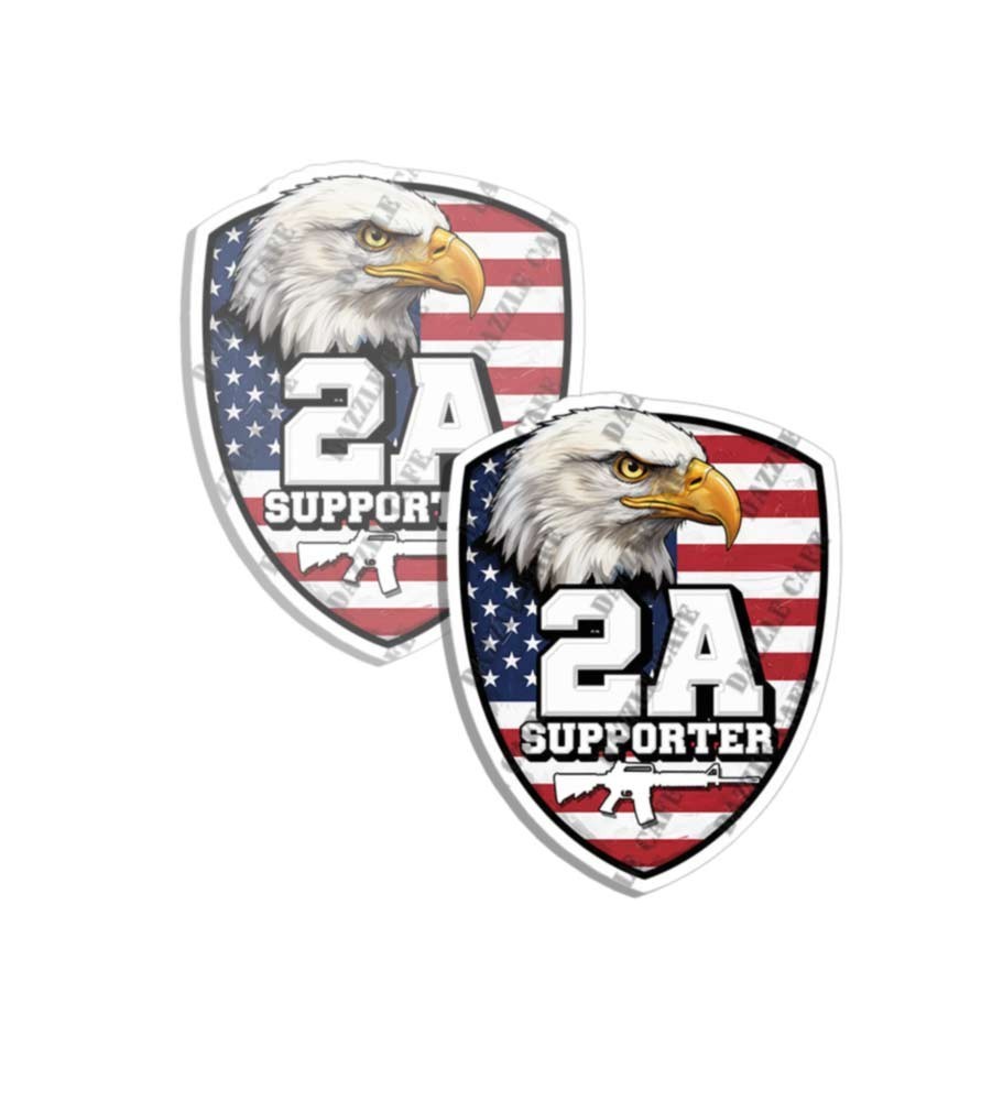 2ND AMENDMENT PRO GUN BUMPER STICKER DECAL NRA REPUBLICAN Made in USA 2 PACK