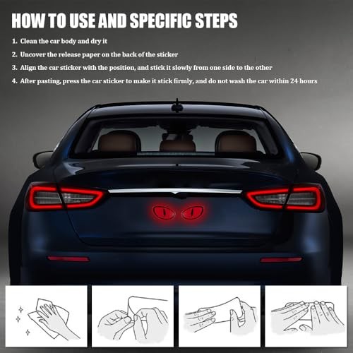Reflective Stickers Car Decals, Motorcycle Decals and Graphics, High Red