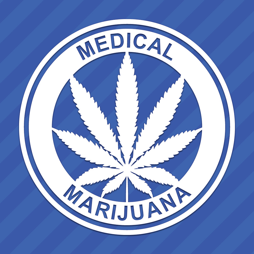 Medical Marijuana Vinyl Decal Sticker 420 Pot Leaf Weed Cannabis