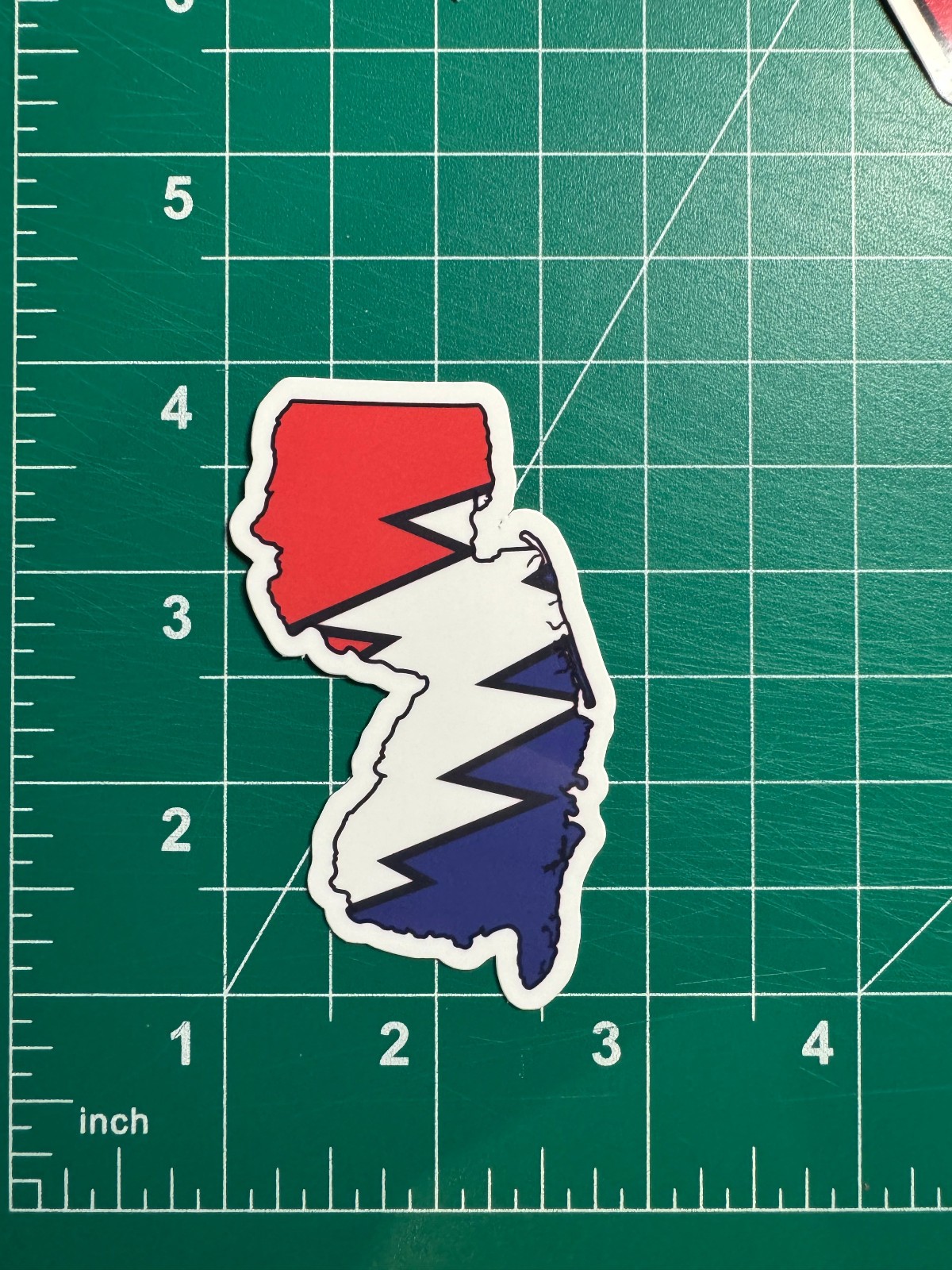 New Jersey Stealie – Grateful Dead – Laminated Vinyl Sticker 1.5"x3"