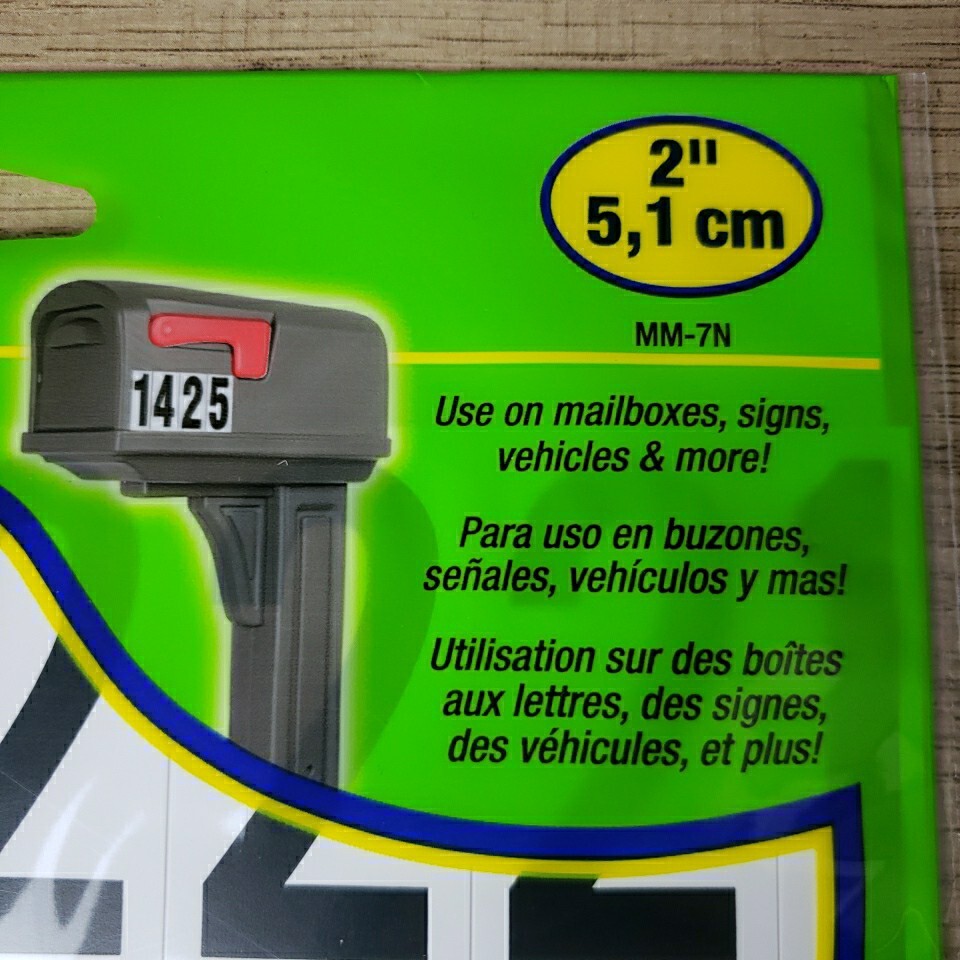 Hy-Ko Products MM-7N Self Adhesive Vinyl Numbers 2" High Black & White 39 Pieces
