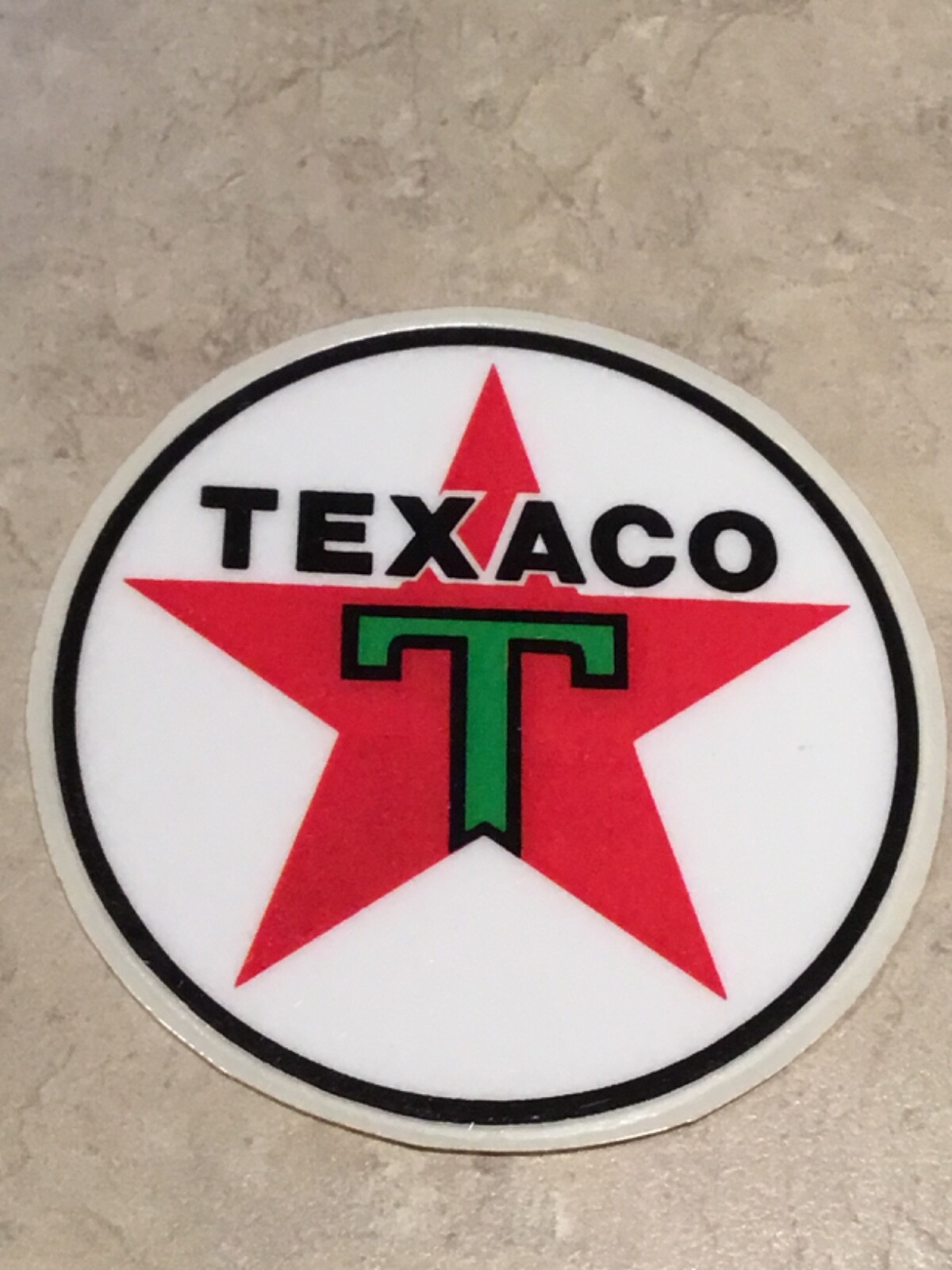 Texaco Classic Logo Round Shaped Vinyl Decal Sticker – 2” Inch