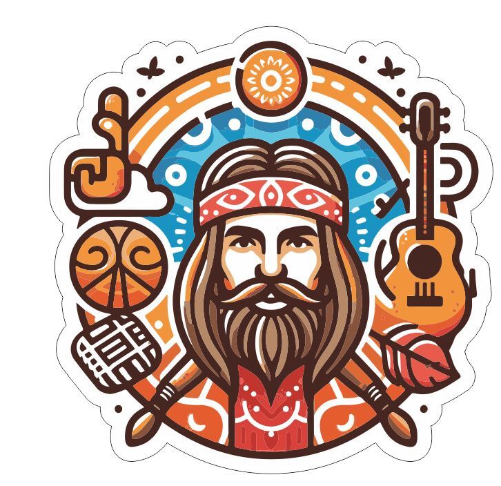 Hippie Peace Love Sticker A75