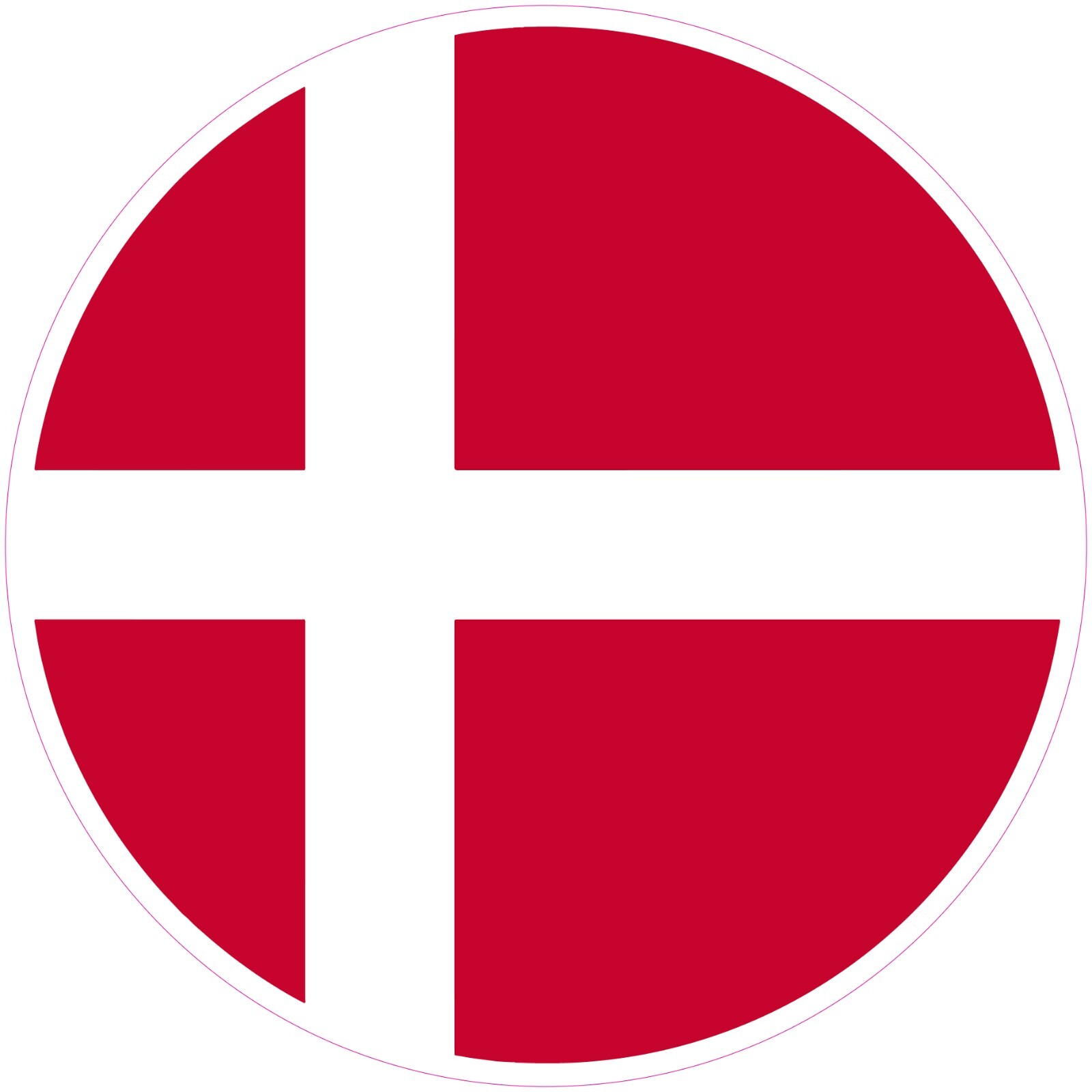 Denmark Round Country Flag Vinyl Decal Sticker Car Truck Bumper Laptop Mug
