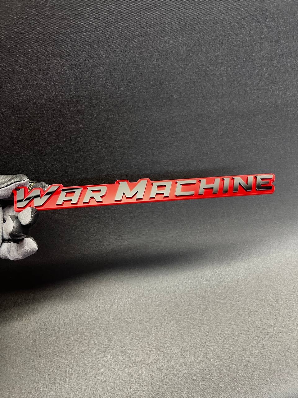 1PC WAR MACHINE Custom 3D Text Car Badge Fender Emblem Tailgate Toolbox Decal