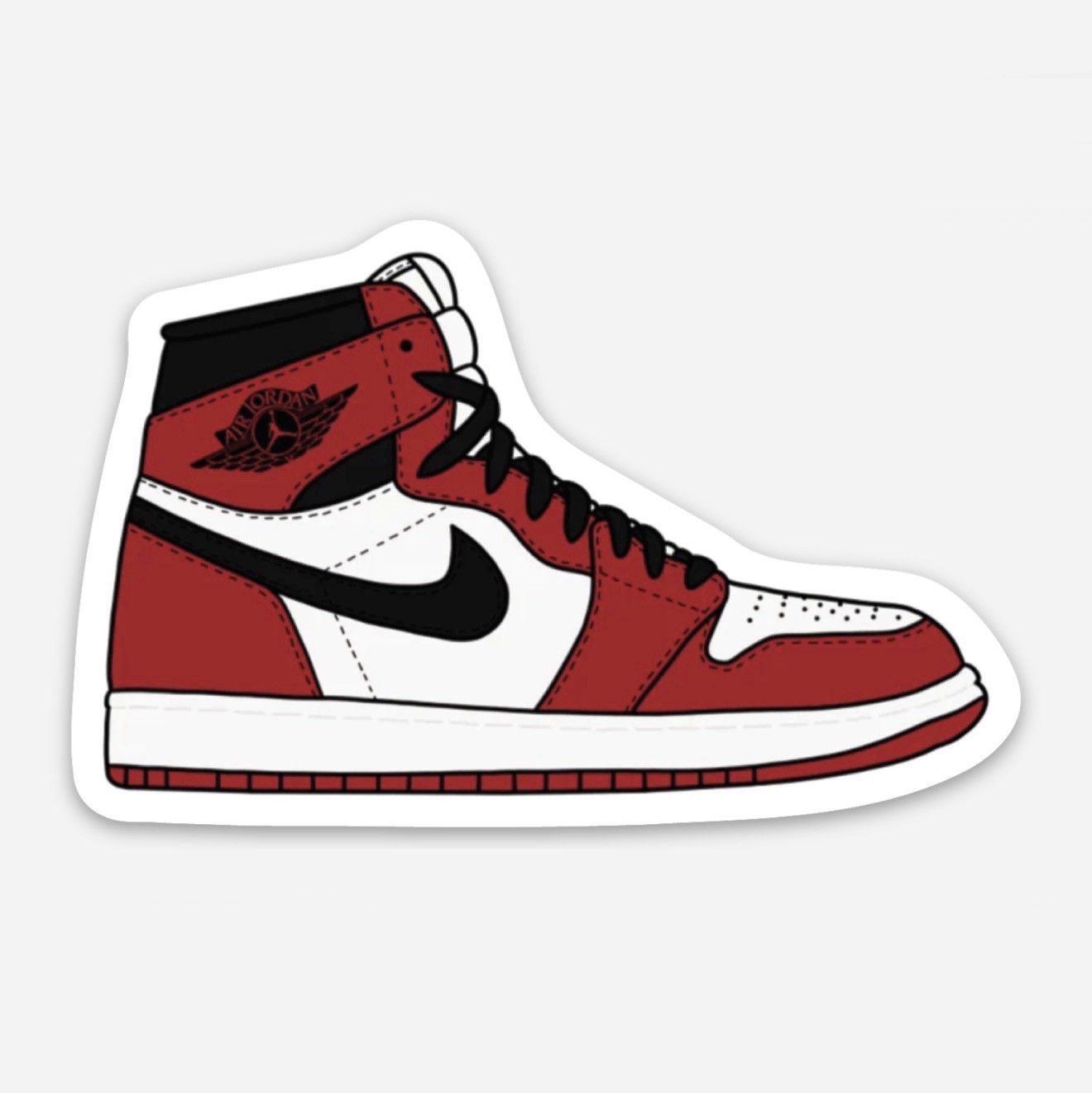 3” Jordan 1 Chicago Sticker Sneakers Shoes Nike Decal Matte Finish