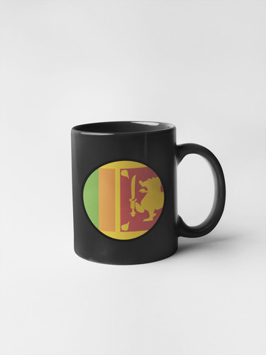 Sri Lanka Flag Circle Sticker Decal