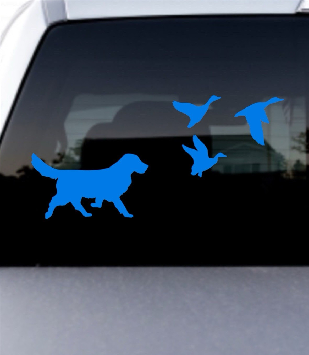 Golden retriever + 3 ducks Decal for car Windows Laptops most Smooth Surfaces