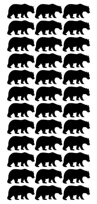Black Bear Stickers Sticker 1-1/4" DC16-070