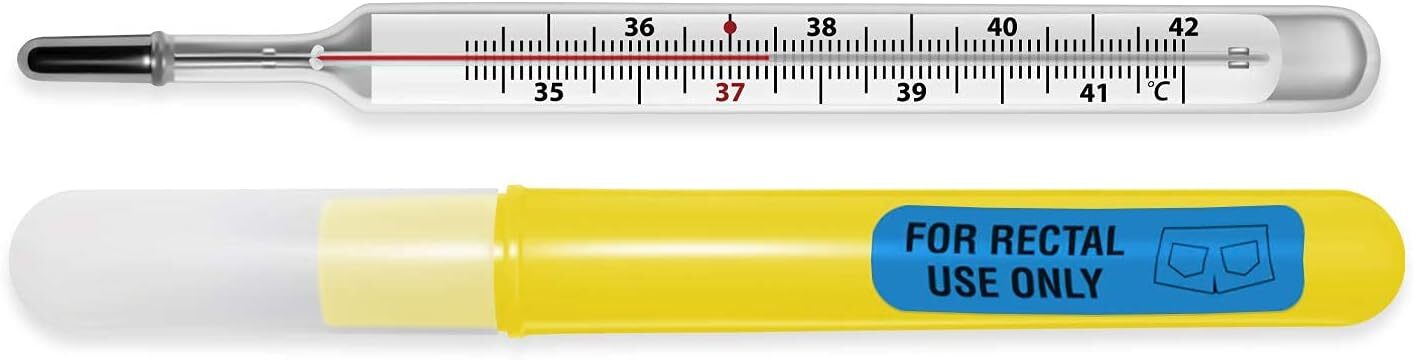 Blue Rectal Use Labels 0.375 X 1.5 Inches 500 Labels Per Roll Permanent Adhesive