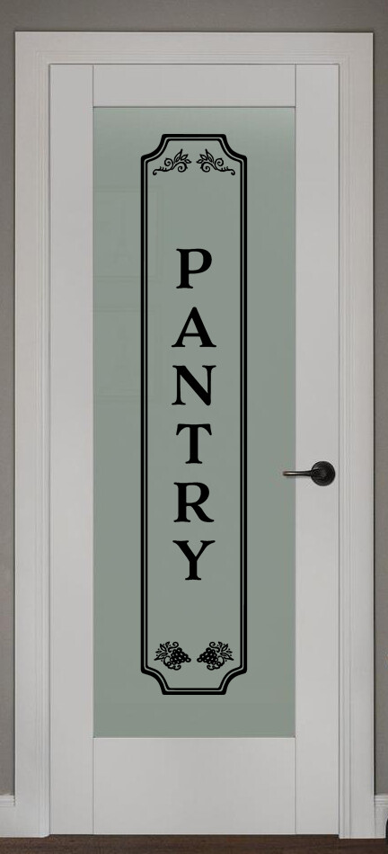 PANTRY VINYL WALL DECAL GLASS DOOR KITCHEN LETTERING STICKER HOME DECOR 52"