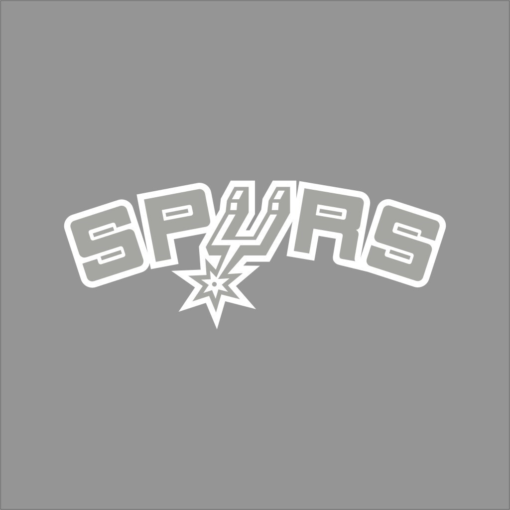 San Antonio Spurs #3 NBA Team Logo 1 Color Vinyl Decal Car Window Wall