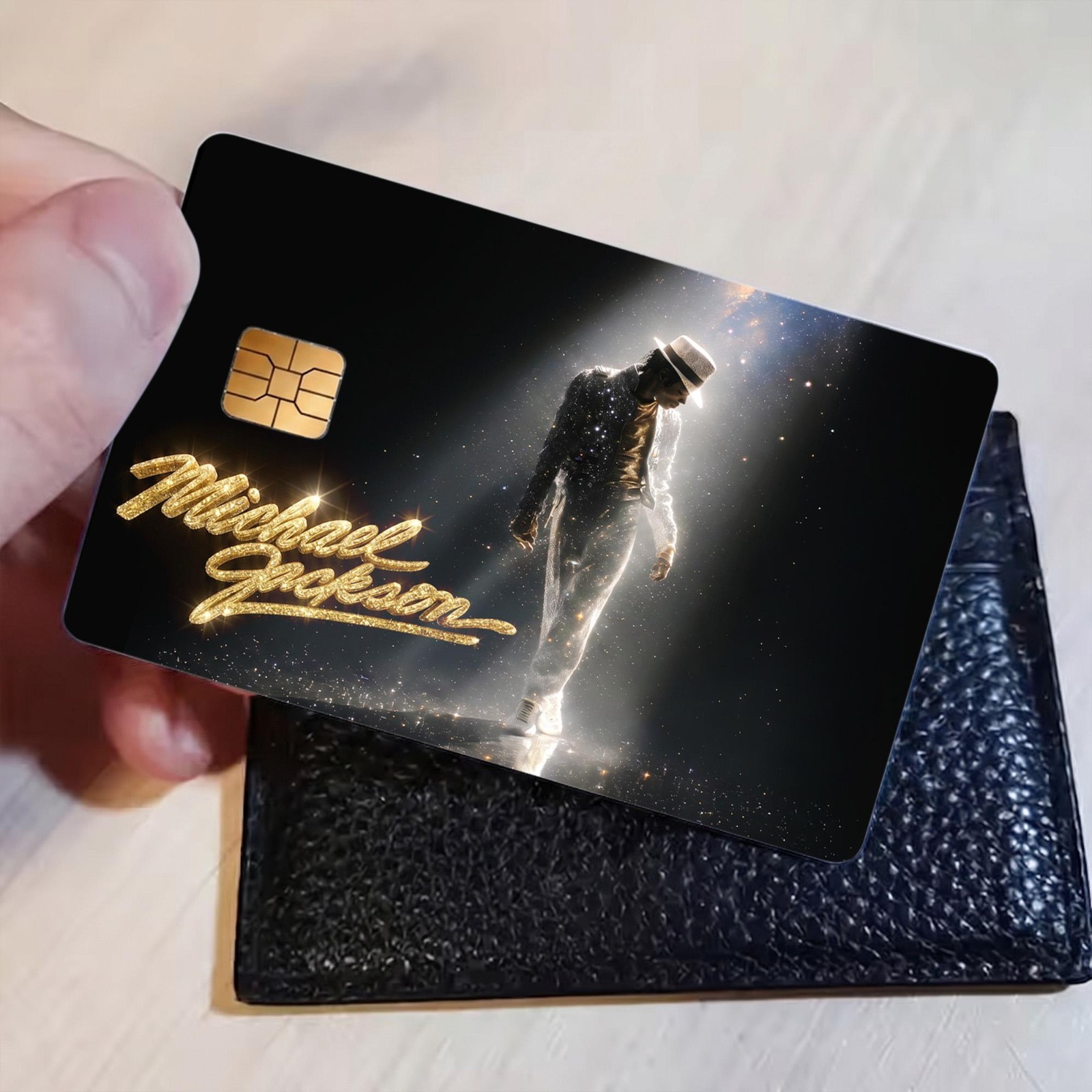 Michael Jackson Glitter Credit Card Skin King of Pop Tribute Vinyl Matte Sticker