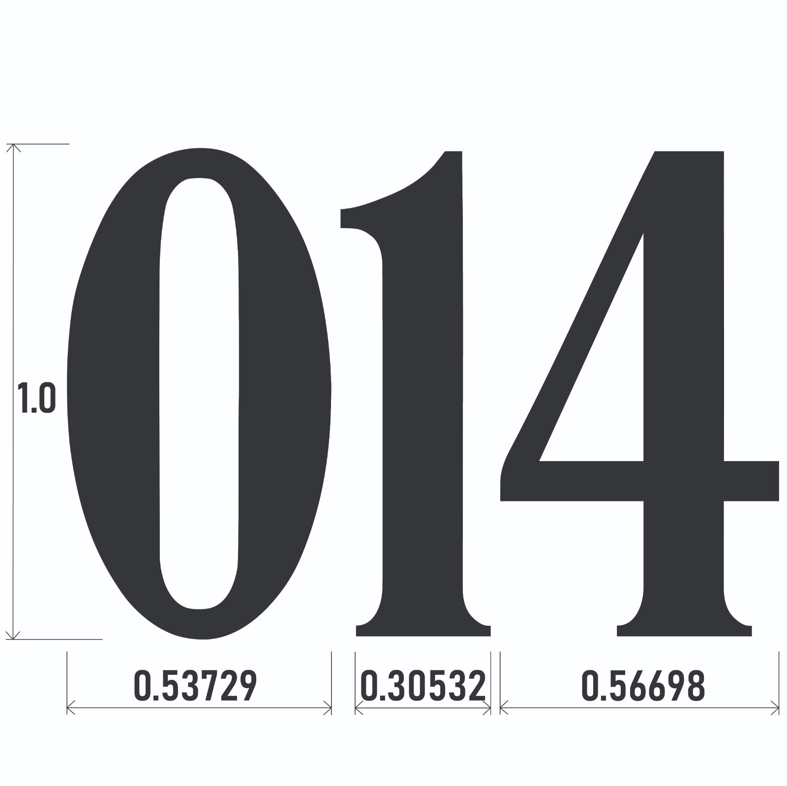 1-10 School Book Outdoor Vinyl Decal Numbers for Mailbox, Door, Address, Locker