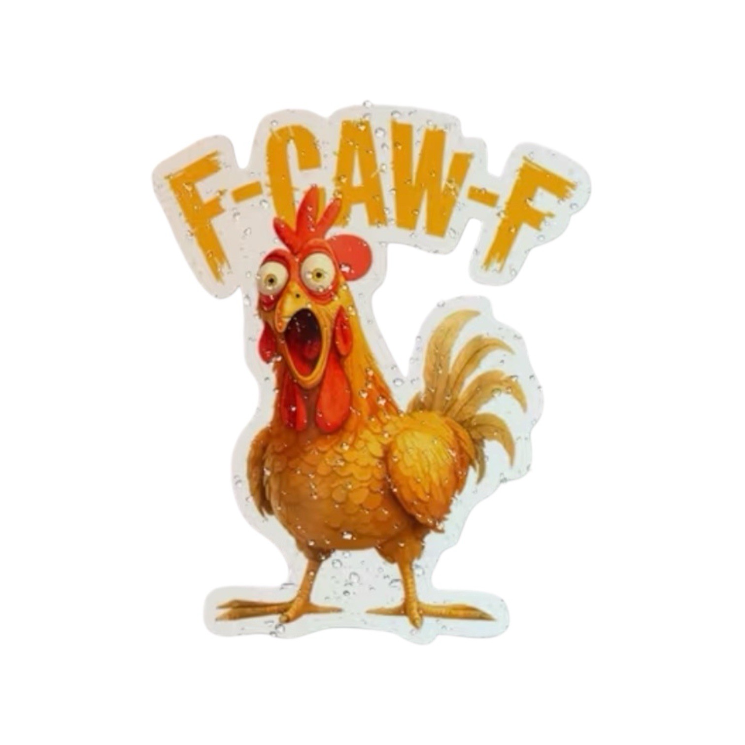 2 PACK CHICKEN F-CAW-F 2” INCH Waterproof Vinyl Sticker Decal Set Lot OFF FUNNY