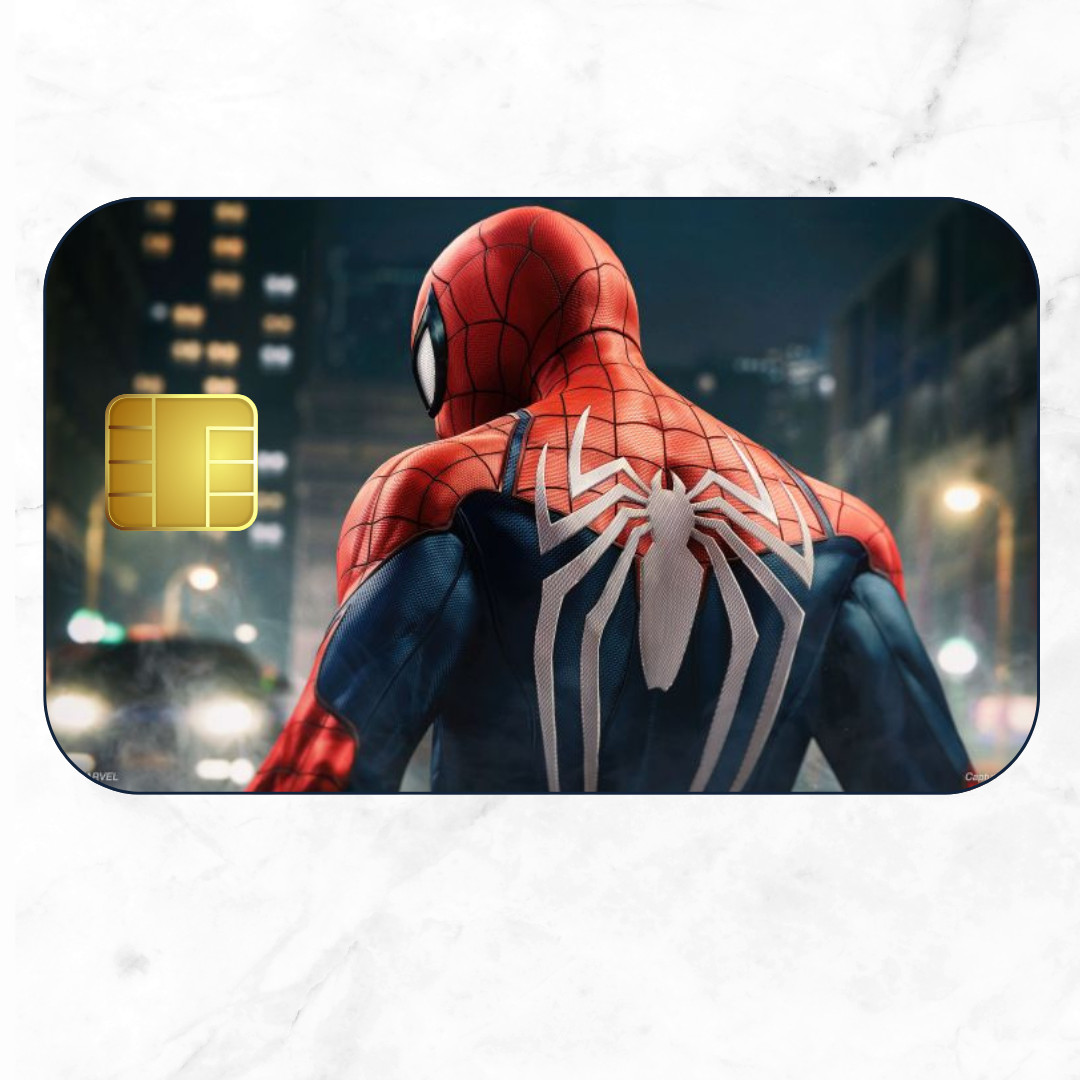 Spider man back Debit Card Credit Card Skin Small Chip Atm Bank Card Waterproof